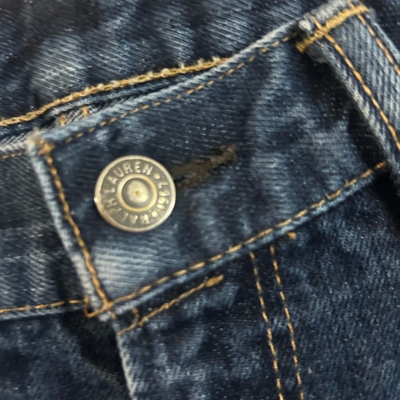 Polo Ralph Lauren Mens Jeans 34 Varick Slim Straight Dark Blue Denim Dungaree - Picture 4 of 10